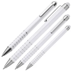 Długopis metalowy touch pen LUEBO / Biały 041806