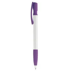 Długopis Nash Grip / Biały / purpurowy LT80801-N0172