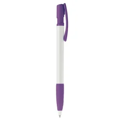 Długopis Nash Grip / Biały / purpurowy LT80801-N0172