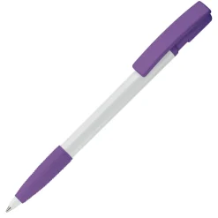 Długopis Nash Grip / Biały / purpurowy LT80801-N0172