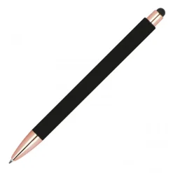 Długopis plastikowy soft touch LENA / Granatowy 1387344