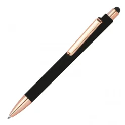 Długopis plastikowy soft touch LENA / Granatowy 1387344