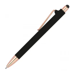 Długopis plastikowy soft touch LENA / Granatowy 1387344