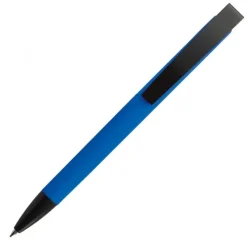 Długopis plastikowy soft touch BRESCIA / Niebieski 009904