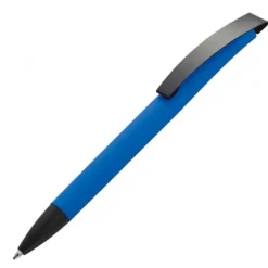 Długopis plastikowy soft touch BRESCIA / Niebieski 009904