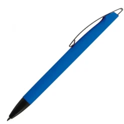 Długopis plastikowy soft touch BRESCIA / Niebieski 009904