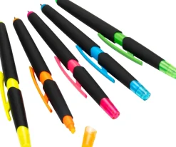 Długopis plastikowy z zakreślaczem touch pen EMMETT / Pomarańczowy 1096510