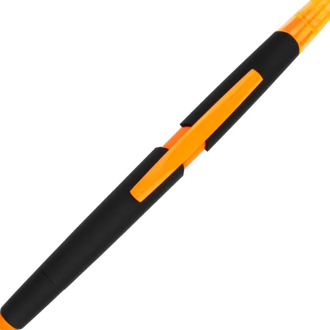 Długopis plastikowy z zakreślaczem touch pen EMMETT / Pomarańczowy 1096510