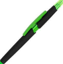 Długopis plastikowy z zakreślaczem touch pen EMMETT / Jasnozielony 1096529