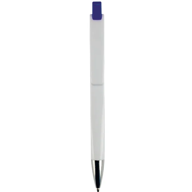 Długopis RIva w mocnym kolorze / Biały / ciemnoniebieski LT80835-N0110