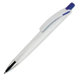 Długopis RIva w mocnym kolorze / Biały / ciemnoniebieski LT80835-N0110