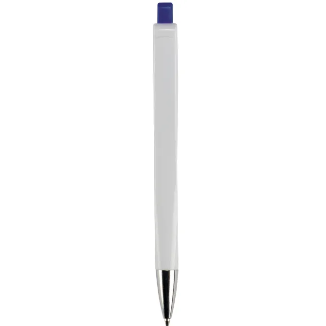 Długopis RIva w mocnym kolorze / Biały / ciemnoniebieski LT80835-N0110