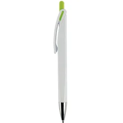 Długopis RIva w mocnym kolorze / Biały / jasnozielony LT80835-N0132