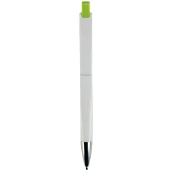 Długopis RIva w mocnym kolorze / Biały / jasnozielony LT80835-N0132