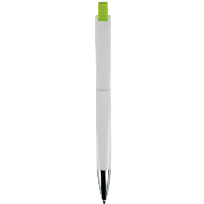 Długopis RIva w mocnym kolorze / Biały / jasnozielony LT80835-N0132