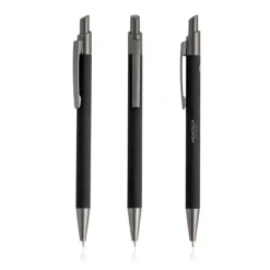 Długopis Soft Touch z recyklingowanego aluminium / Peralu / Granatowy IP13159465