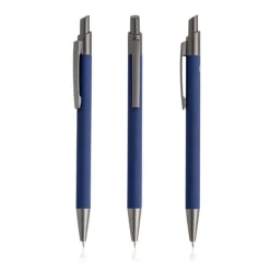 Długopis Soft Touch z recyklingowanego aluminium / Peralu / Granatowy IP13159465