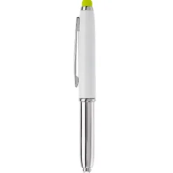 Długopis Stylus Shine+rysik / Biały / jasnozielony LT87794-N0132