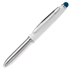 Długopis Stylus Shine+rysik / Biały / ciemnoniebieski LT87794-N0110