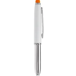 Długopis Stylus Shine+rysik / Biały / pomarańczowy LT87794-N0126