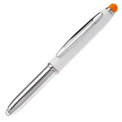 Długopis Stylus Shine+rysik / Biały / pomarańczowy LT87794-N0126