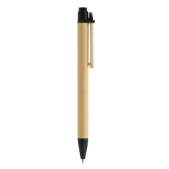Długopis tekturowy z drewnianym klipsem / Recypen / Pomarańczowy IP13127432