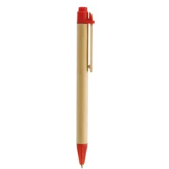 Długopis tekturowy z drewnianym klipsem / Recypen / Czarny IP13127411