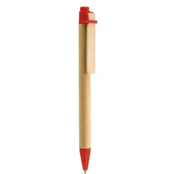Długopis tekturowy z drewnianym klipsem / Recypen / Czarny IP13127411