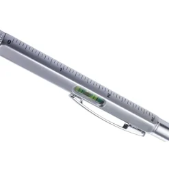 Długopis wielofunkcyjny, linijka, poziomica, touch pen / Srebrny V1919-32