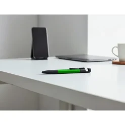 Długopis wielofunkcyjny, touch pen, stojak na telefon, czyścik do ekranu, linijka, śrubokręty | Tonu / Zielony V1849-06