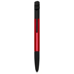 Długopis wielofunkcyjny, touch pen, stojak na telefon, czyścik do ekranu, linijka, śrubokręty | Tonu / Czerwony V1849-05