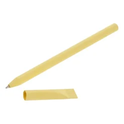 Długopis ze zrolowanego papieru z zatyczką | Debra / żółty V1630-08