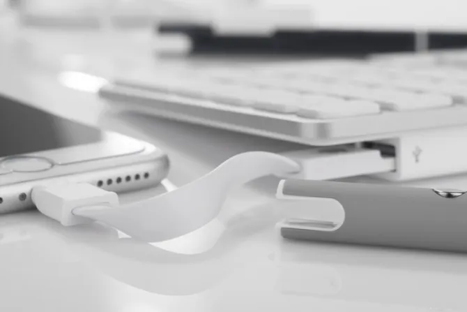 Długopis z kablem USB CHARGE / Czarny 19638-02