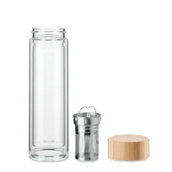 Dwuścienna butelka 400ml / Przezroczysty MO6854-22