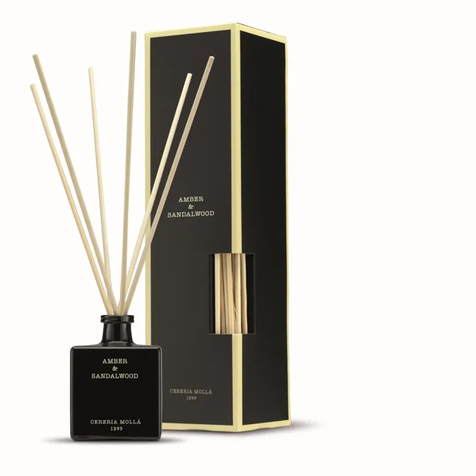 Dyfuzor Premium Reed100ml Amber andSandalwood CERERIA MOLLA / Czarny B3CM-1317