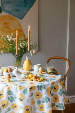 EDEN OBRUS OKRĄGŁY WOSKOWANY, ŻÓŁTY MIX / Żółty 5018602-