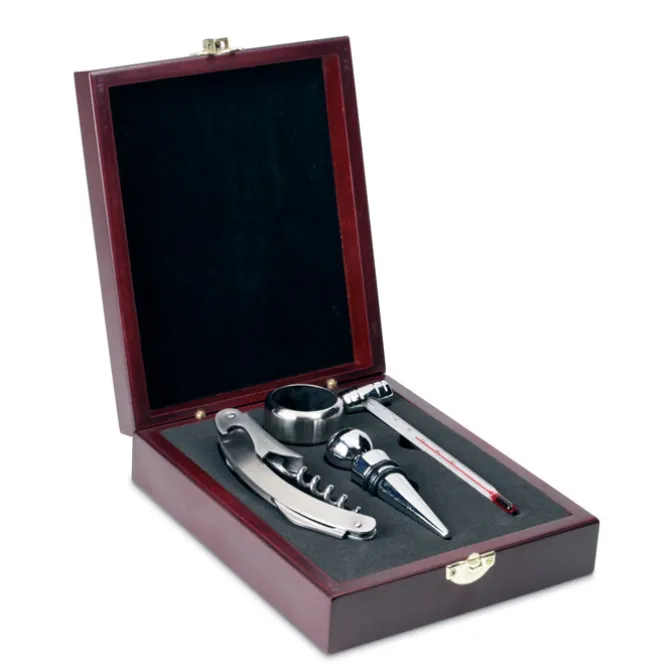 Elegancki komplet do wina / Srebrny IT2658-14