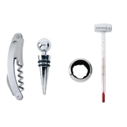 Elegancki komplet do wina / Srebrny IT2658-14