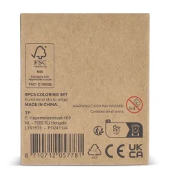 8-elementowy zestaw do kolorowania w pudełku typu kraft / Naturalny LT91573-N0094