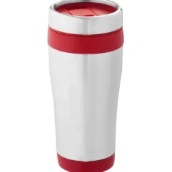 Elwood izolowany kubek o pojemności 410 ml ze stali nierdzewnej pochodzącej z recyklingu z certyfikatem RCS  / Czerwony 10076321