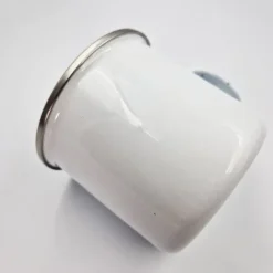 Emaliowany kubek 360 ml | Sandra / Biały V0800-02