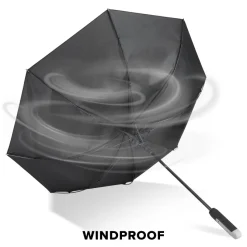 Emerantia 190T Pongee 23" Parasol otwierany automatycznie / Czarny LT97121-N0002