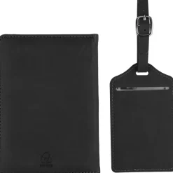 Etui do paszportu, zawieszka do bagażu / Czarny VB183-03