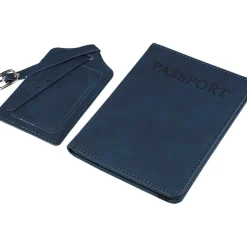 Etui do paszportu, zawieszka do bagażu / Niebieski VB183-11