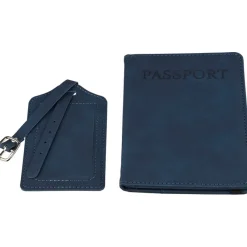 Etui do paszportu, zawieszka do bagażu / Niebieski VB183-11