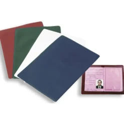 Etui na dokumenty z PCV, 2 przegródki / Holdex / Ciemnozielony IP42016644