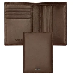 Etui na karty Classic Smooth Black / Brązowy HLE403Y