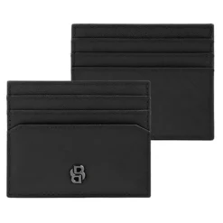 Etui na karty Double B Saffiano Grey / Czarny HLC526A