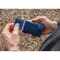 Etui na karty kredytowe i portfel C-Secure, ochrona RFID / Niebieski P850.515