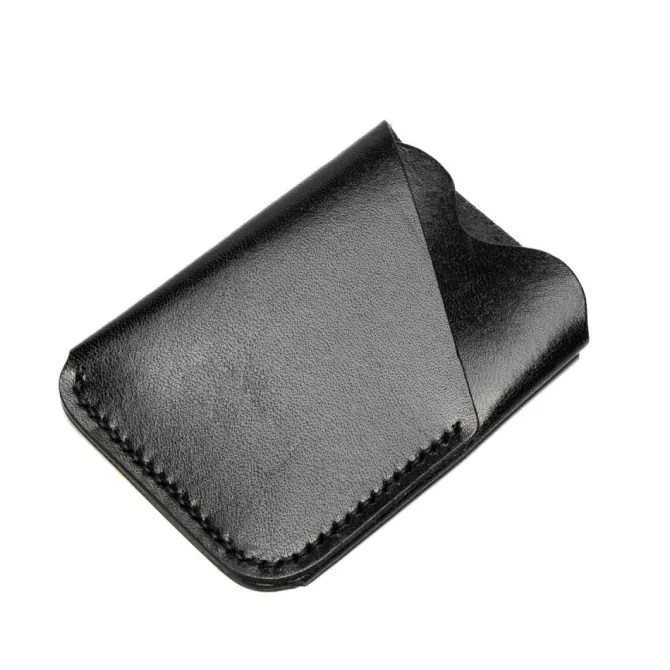 Etui na karty skórzane - Wrap / Skóra czarna BWD11977